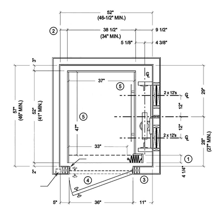  Фрагмент проекта лифтовой шахты. Сургут